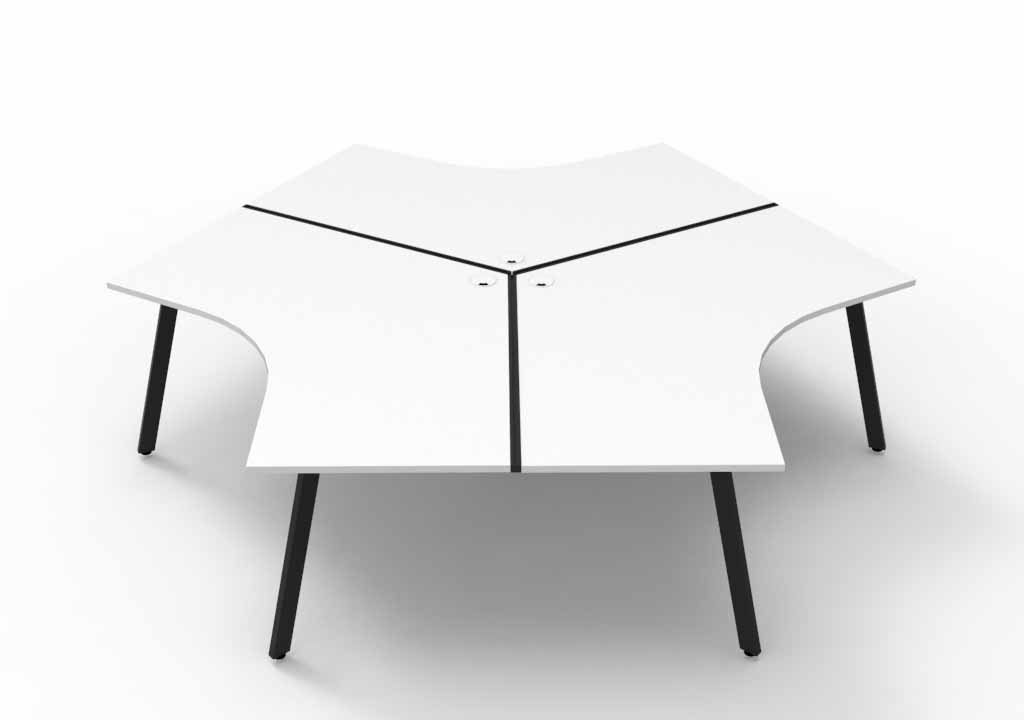 Eternity 3 Person 120 Degree Workstation